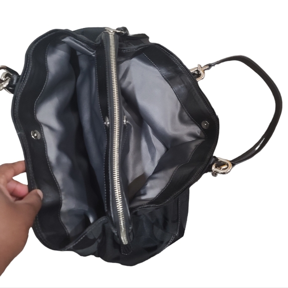 Coach Chelsea Jayden Signature C Handbag With Black Reptile Pattern Accents - Picture 12 of 17